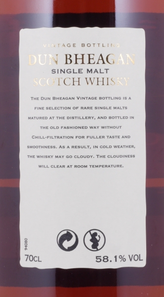 Bunnahabhain 2002 14 Years Sherry Butt No. 714 Dun Bheagan Special Edition Islay Single Malt Scotch Whisky 58,1%