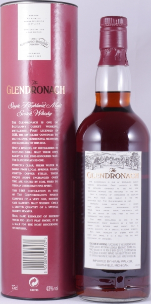 Glendronach 1968 25 Years Sherry Casks Highland Single Malt Scotch Whisky 43.0%