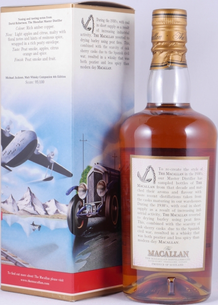 Macallan Thirties 1930s Limited Travel Range Highland Single Malt Scotch Whisky 40.0%