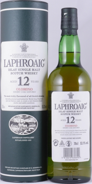 Laphroaig 12 Years Oloroso Sherry Cask World Duty Free 2007 Limited Edition Islay Single Malt Scotch Whisky 53,1%