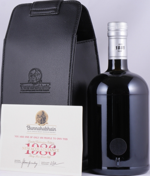 Bunnahabhain 1986 34 Years New Acquaintance Release 2020 Oloroso Sherry und American Oak Casks Islay Single Malt Scotch Whisky 41,5%