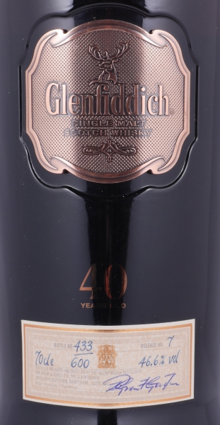 Glenfiddich 40 Years Rare Collection Release 2010 Speyside Pure Single Malt Scotch Whisky 46.6%
