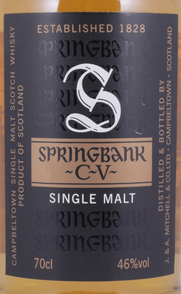 Springbank CV Release 2011 Black Label Campbeltown Single Malt Scotch Whisky 46.0%