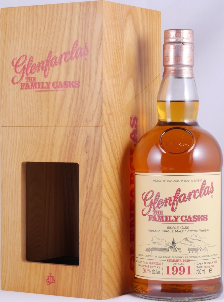 Glenfarclas 1991 29 Years The Family Casks First Fill Sherry Butt Cask No. 211 Highland Single Malt Scotch Whisky 56,3%