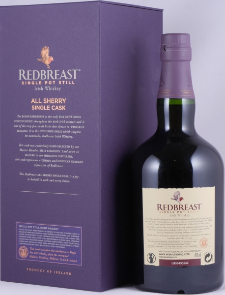 Redbreast 2002 16 Years Oloroso Sherry Cask No. 34970 Single Pott Still Irish Whiskey Cask Strength 60.2%