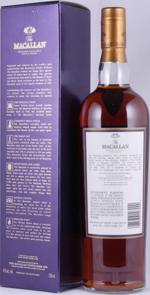 Macallan 1993 18 Years Sherry Oak Highland Single Malt Scotch Whisky 750ml Remy Cointreau NY 43.0%