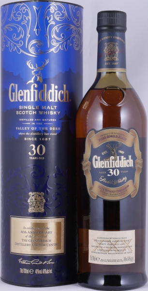 Glenfiddich 30 Years 40th Anniversary of the Visitor Center Limited Release Speyside Pure Single Malt Scotch Whisky 40,0%