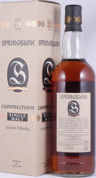 Springbank 21 Years Limited Edition Release 2000 for Benelux Campbeltown Single Malt Scotch Whisky 46.0%