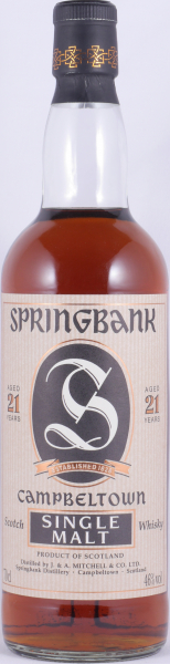 Springbank 21 Years Limited Edition Release 2000 for Benelux Campbeltown Single Malt Scotch Whisky 46.0%