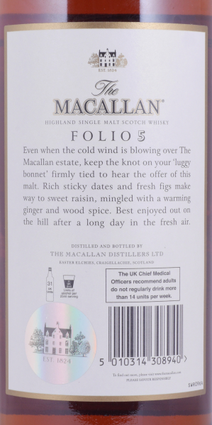 Macallan Folio 5 The Archival Series Luggy Bonnet Highland Single Malt Scotch Whisky 43.0%