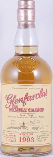 Glenfarclas 1993 28 Years The Family Casks 4th Fill Sherry Butt Cask No. 4669 Highland Single Malt Scotch Whisky 57.6%