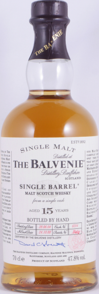 Balvenie 1988 15 Years Single Barrel Cask No. 6314 Highland Single Malt Scotch Whisky 47,8%