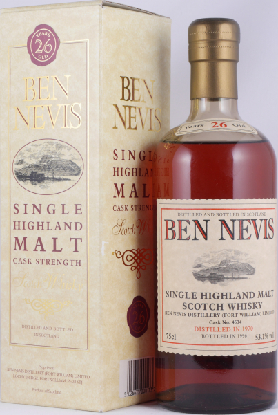 Ben Nevis 1970 26 Years Bourbon Cask No. 4534 Highland Single Malt Scotch Whisky Cask Strength 53,1%