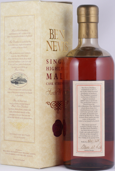 Ben Nevis 1970 26 Years Bourbon Cask No. 4534 Highland Single Malt Scotch Whisky Cask Strength 53,1%