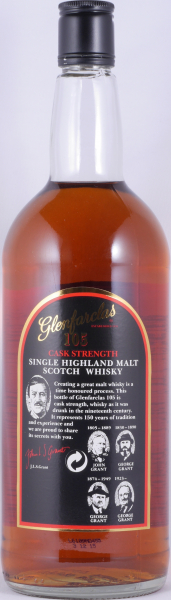 Glenfarclas 105 Cask Strength Kiln Label Black Screw Cap Highland Single Malt Scotch Whisky 60.0% 1.0L