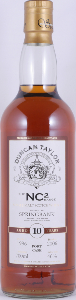 Springbank 1996 10 Years Port Cask Duncan Taylor Limited NC² Range Campbeltown Single Malt Scotch Whisky 46,0%