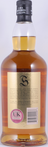 Springbank 1995 21 Years Oloroso Sherry Butt Single Cask Edition 2016 Campbeltown Single Malt Scotch Whisky 49.6%