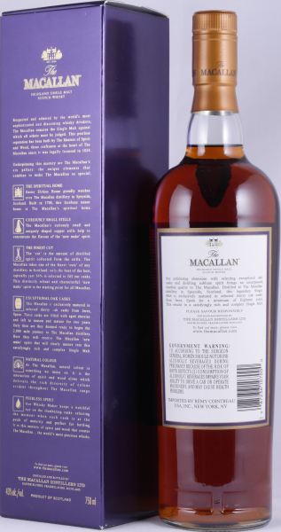 Macallan 1991 18 Years Sherry Oak Highland Single Malt Scotch Whisky 750ml Remy Cointreau NY 43.0%