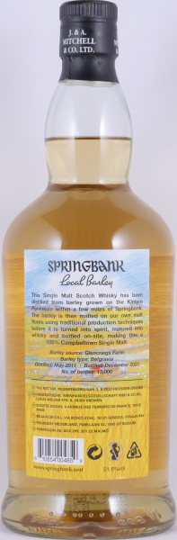 Springbank 2011 10 Years Local Barley Release 2021 Bourbon Casks Campbeltown Single Malt Scotch Whisky Cask Strength 51,6%