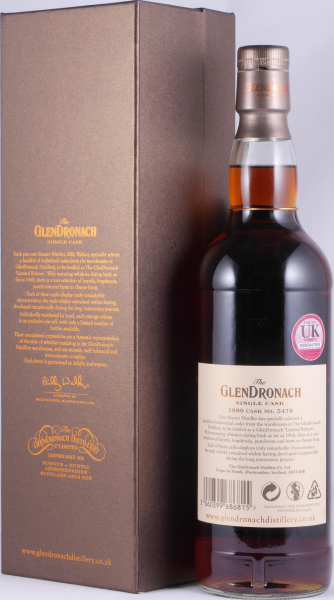 Glendronach 1990 28 Years Pedro Ximenez Sherry Puncheon Cask No. 5476 Highland Single Malt Scotch Whisky Cask Strength 49,9%