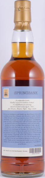 Springbank 1998 20 Years Sherry Cask Antique Lions of Spirits Savannah Series Campbeltown Single Malt Scotch Whisky Cask Strength 48,0%