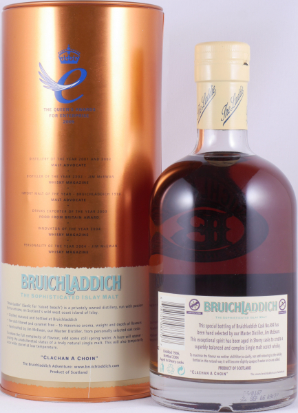 Bruichladdich 1986 20 Years Dark Sherry Cask No. 494 Special Exclusive Limited Release Islay Single Malt Scotch Whisky 57,0%