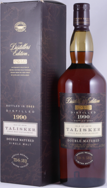 Talisker 1990 13 Years Distillers Edition 2003 Special Release TD-S: 5EQ Isle of Skye Single Malt Scotch Whisky 45.8% 1.0L