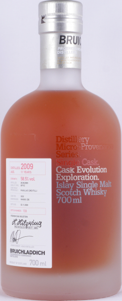 Bruichladdich 2009 11 Years 2nd Fill Pauillac Cask No. 3322 Micro-Provenance Single Cask Evolution Islay Single Malt Scotch Whisky 58,5%