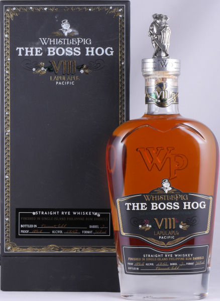 Whistlepig The Boss Hog VIII LapuLapus Pacific 17 Years Release 2021 Philippine Rum Barrels Finish Single Barrel No. 7 Straight Rye Whiskey 52.4%