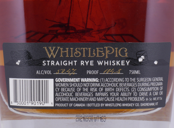 Whistlepig The Boss Hog VIII LapuLapus Pacific 17 Years Release 2021 Philippine Rum Barrels Finish Single Barrel No. 7 Straight Rye Whiskey 52.4%