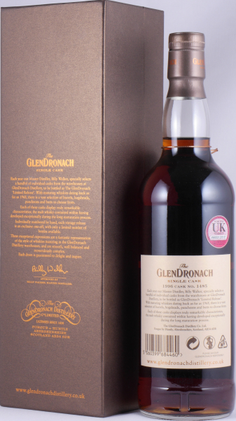 Glendronach 1996 20 Years Pedro Ximenez Sherry Puncheon Cask No. 1485 Highland Single Malt Scotch Whisky Cask Strength 53.0%