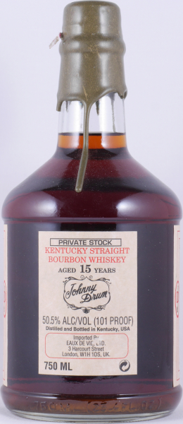 Johnny Drum 15 Years Private Stock Wax Sealed Kentucky Straight Bourbon Whiskey 50.5%