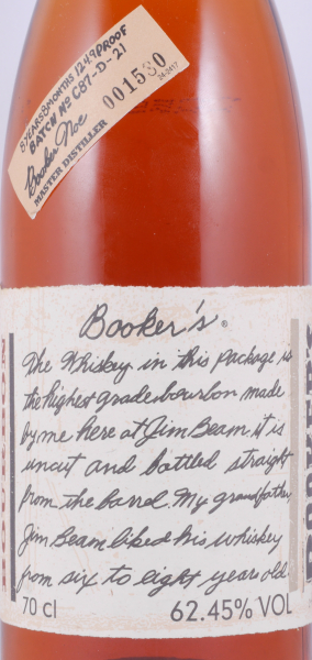 Bookers 8 Years 8 Months Small Batch No. C87-D-21 Kentucky Straight Bourbon Whiskey 62,45%