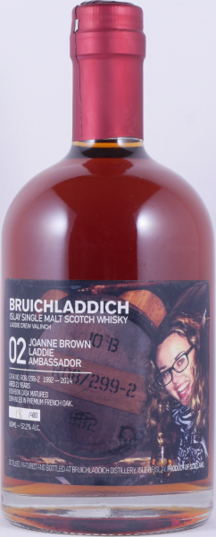 Bruichladdich 1992 21 Years Bourbon/French Oak Cask No. R08/299-2 Laddie Crew Valinch 02 Joanne Brown Islay Single Malt Scotch Whisky 52,2%