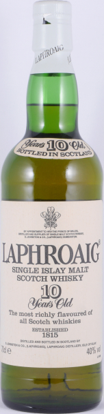 Laphroaig 10 Years Bourbon Casks Vintage 1980s Islay Single Malt Scotch Whisky 40,0%