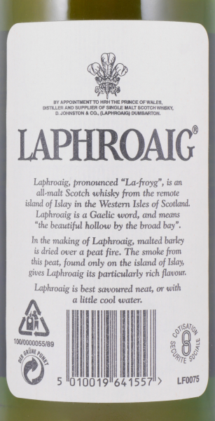 Laphroaig 10 Years Bourbon Casks Vintage 1980s Islay Single Malt Scotch Whisky 40,0%