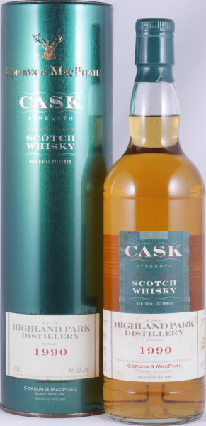 Highland Park 1990 12 Years Refill Bourbon Barrels No. 30400, 30401 Gordon and MacPhail Orkney Islands Single Malt Scotch Whisky 56,6%