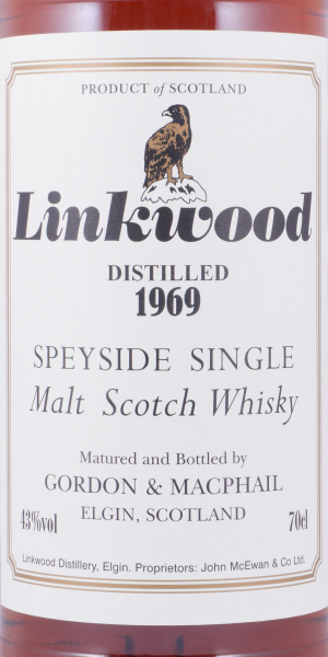 Linkwood 1969 40 Years Sherry Casks White Eagle Label Gordon und MacPhail Rare Old Speyside Single Malt Scotch Whisky 43,0%