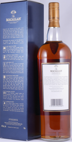 Macallan 12 Years Elegancia Sherry Oak Casks Highland Single Malt Scotch Whisky 40,0% 1,0L