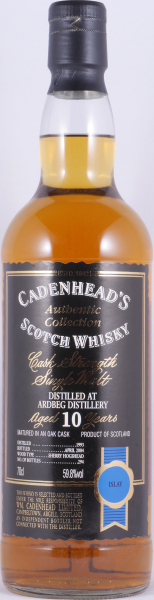 Ardbeg 1993 10 Years Sherry Hogshead Cadenheads Authentic Collection Islay Single Malt Scotch Whisky Cask Strength 59.8%