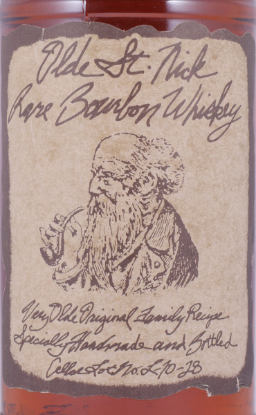 Olde St. Nick 8 Years Cellar Lot No. L-10-28 Plastic Screw Cap Special Reserve Eighty Six Proof Kentucky Straight Bourbon Whiskey 43,0%