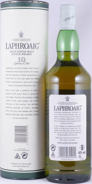 Laphroaig 10 Years Bourbon Casks Vintage 1990s Islay Single Malt Scotch Whisky 40.0% 1.0L