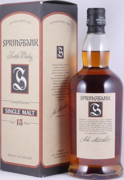 Springbank 15 Years Beige Label Release 2002 Campbeltown Single Malt Scotch Whisky 46,0%