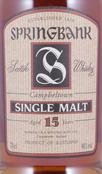 Springbank 15 Years Beige Label Release 2002 Campbeltown Single Malt Scotch Whisky 46.0%