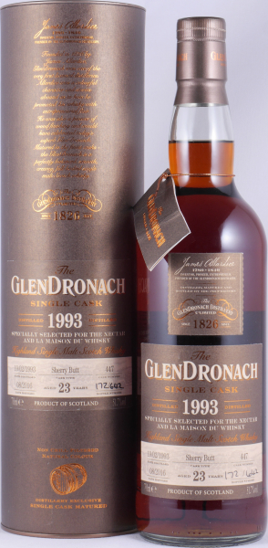 Glendronach 1993 23 Years Sherry Butt Cask No. 447 Highland Single Malt Scotch Whisky 51.7%