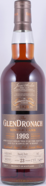 Glendronach 1993 23 Years Sherry Butt Cask No. 447 Highland Single Malt Scotch Whisky 51.7%