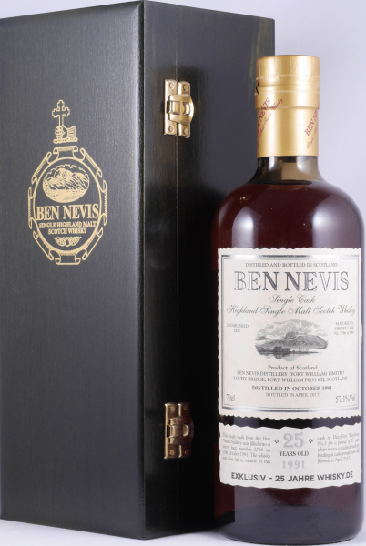 Ben Nevis 1991 25 Years Fresh Sherry Butt Cask No. 3766 Highland Single Malt Scotch Whisky Cask Strength 57.1%