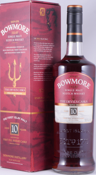 Bowmore The Devils Casks 10 Years First Fill Sherry Casks Small Batch Release Islay Single Malt Scotch Whisky 56.9%