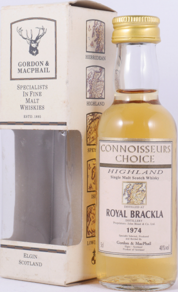 Royal Brackla 1974 23 Years Gordon and MacPhail Connoisseurs Choice Miniature Highland Single Malt Scotch Whisky 40.0%