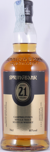 Springbank 21 Years Limited Edition 2018 Rum and First Fill Bourbon Casks Campbeltown Single Malt Scotch Whisky 46,0%